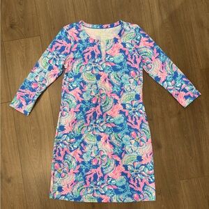 Lilly Pulitzer Chilly Lilly V Neck Dress Size Small